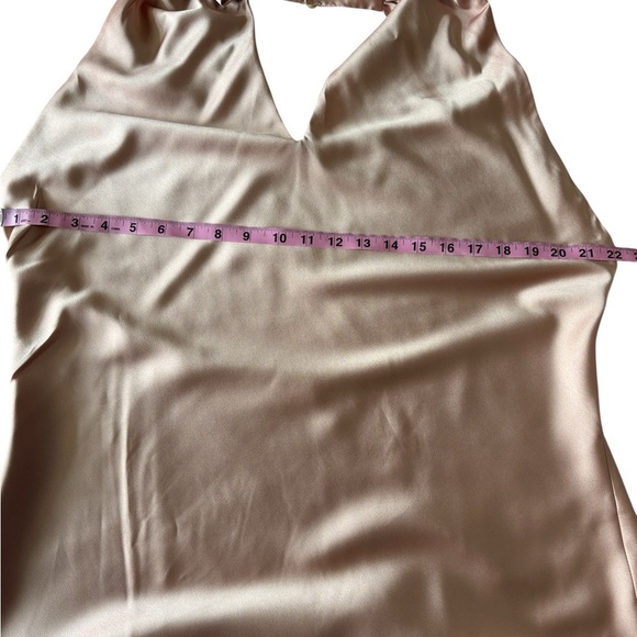 Show Me Your MuMu Jasmine Halter Maxi Dress Luxe Satin Formal Apricot Size XL - Picture 8 of 12
